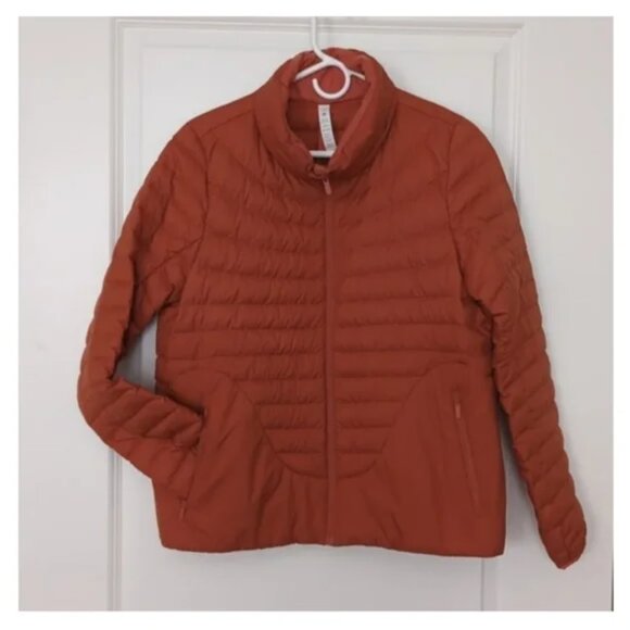 Lululemon Lightweight Relaxed Fit Down Jacket Canyon Orange size 8 - Picture 12 of 13